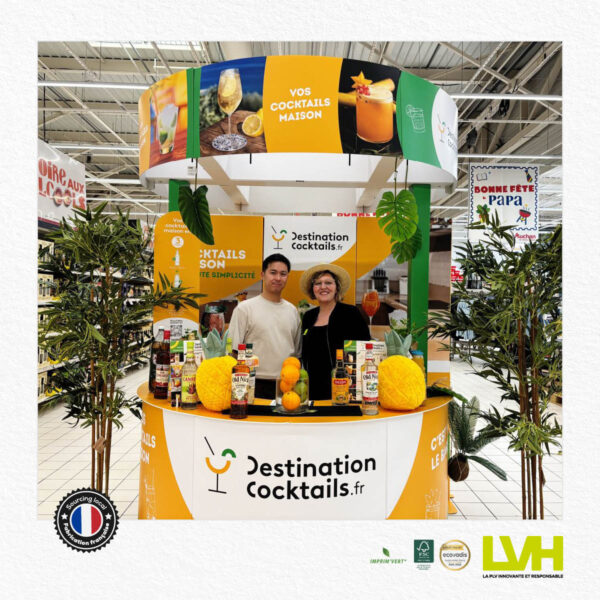 Bar à dégustation en carton : plv pour GMS