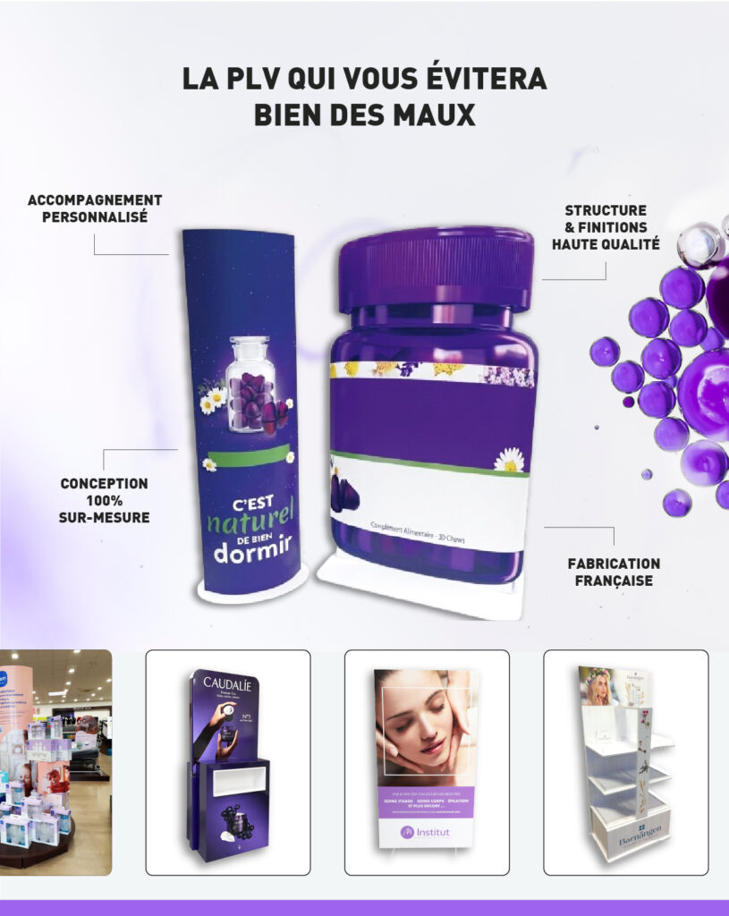 PLV parapharmacie fabriquée en France