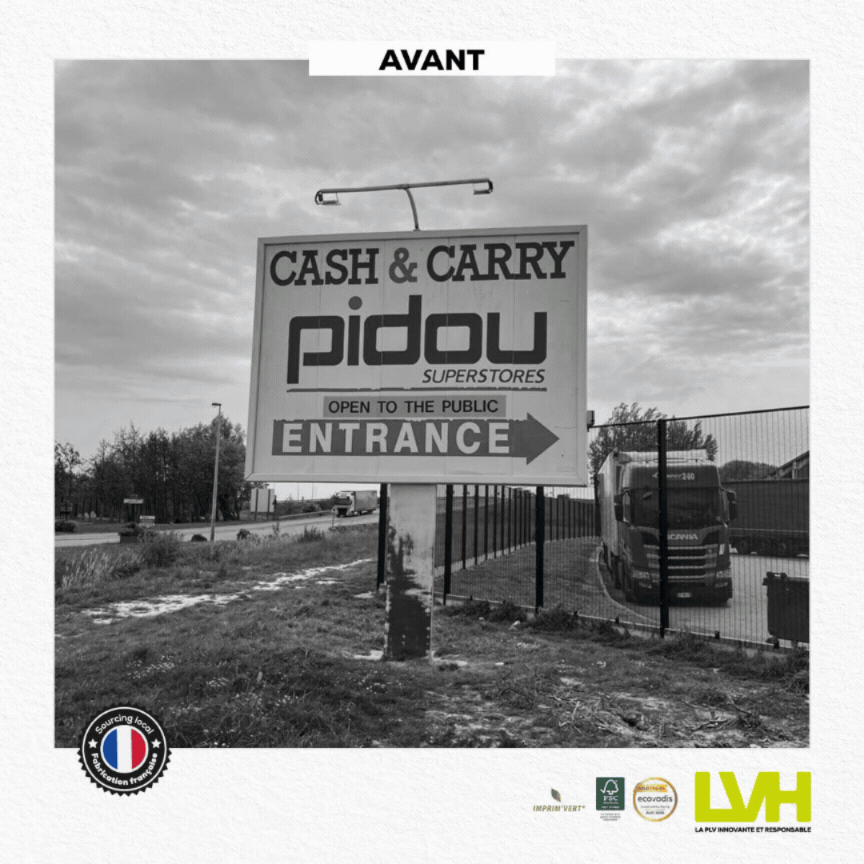 Panneau grand format : signalétique à Calais